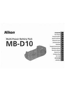 Nikon MB D 10 manual. Camera Instructions.